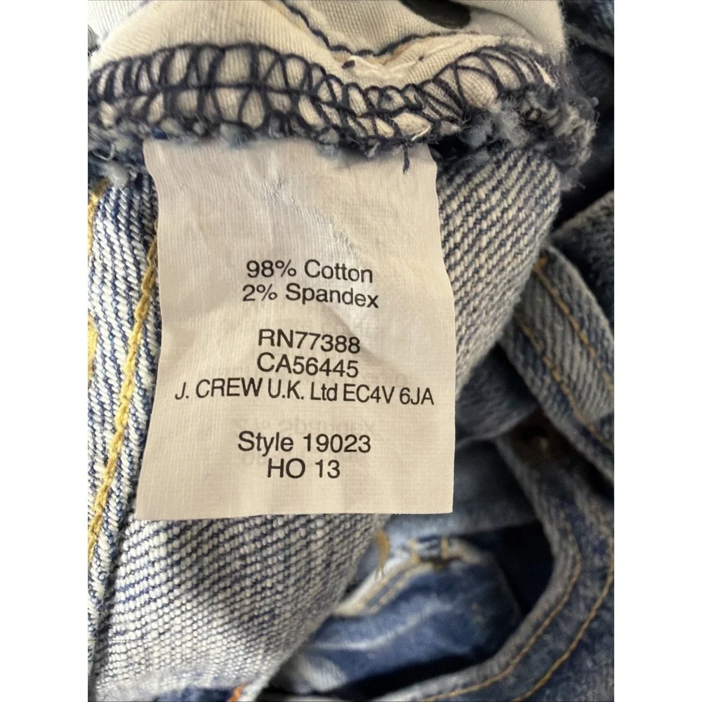 J. Crew Matchstick Skinny Jeans Womens 28 Low Rise Medium Wash Blue 32 Inseam